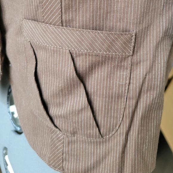 XOXO Brown Blazer with Button Detail - Picture 6 of 12